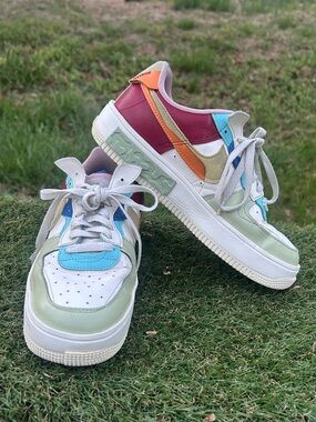 Nike Air Force 1 Fontanka Sail Multicolor Sneaker, Women’s US 9 .5